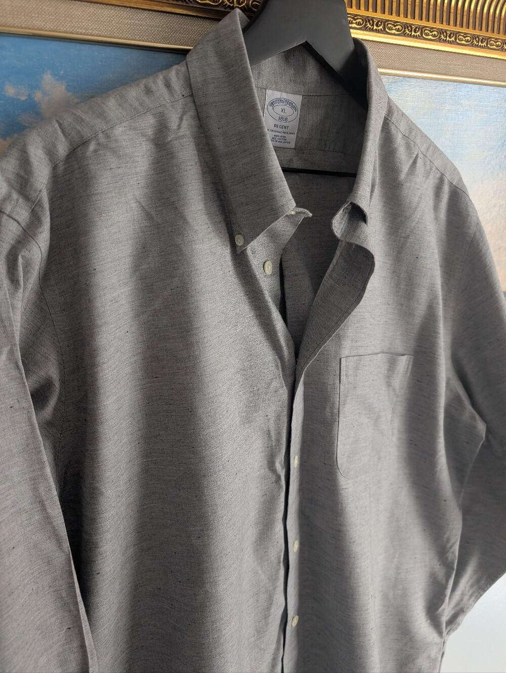 Brooks Brothers Light Gray Button-Down Dress Shirt